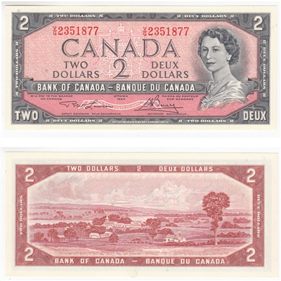 BC-38d 1954 Canada $2 Lawson-Bouey, V/G, CUNC