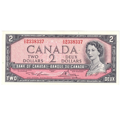BC-38d 1954 Canada $2 Lawson-Bouey, V/G, AU-UNC