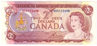 BC-47a 1974 Canada $2 Lawson-Bouey, BD, AU-UNC