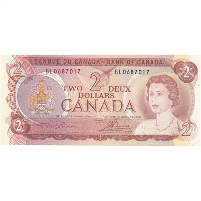 BC-47a 1974 Canada $2 Lawson-Bouey, BL, AU-UNC