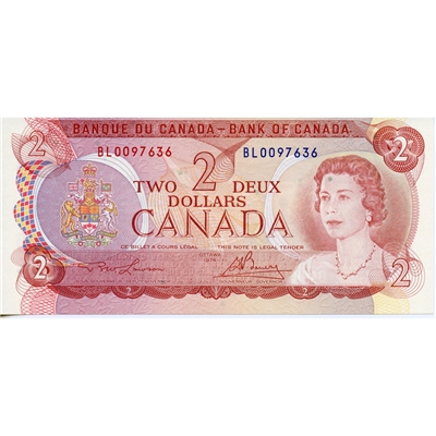 BC-47a 1974 Canada $2 Lawson-Bouey, BL, UNC