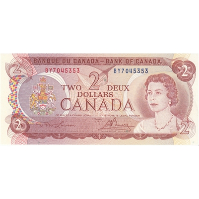 BC-47a 1974 Canada $2 Lawson-Bouey, BY, AU-UNC
