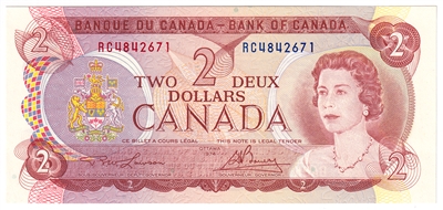 BC-47a 1974 Canada $2 Lawson-Bouey, RC, CUNC
