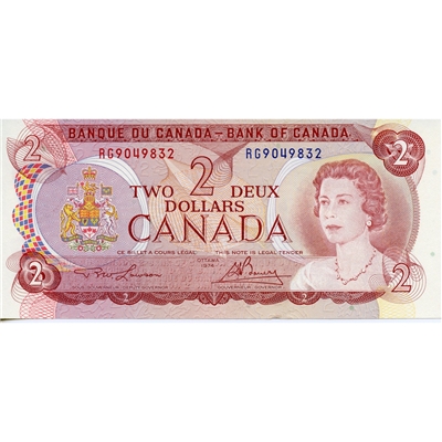 BC-47a 1974 Canada $2 Lawson-Bouey, RG, UNC