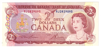 BC-47a 1974 Canada $2 Lawson-Bouey, RJ, AU-UNC