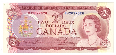 BC-47a 1974 Canada $2 Lawson-Bouey, RJ, UNC