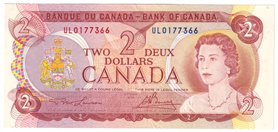 BC-47a 1974 Canada $2 Lawson-Bouey, UL, EF-AU