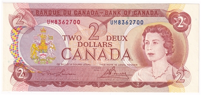 BC-47a 1974 Canada $2 Lawson-Bouey, UM, UNC