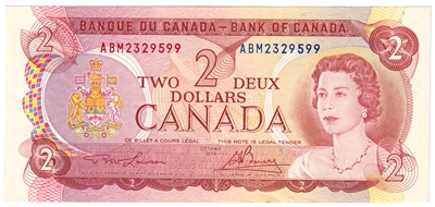 BC-47a-i 1974 Canada $2 Lawson-Bouey, ABM, AU