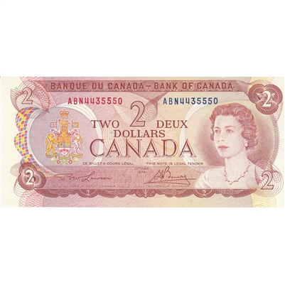 BC-47a-i 1974 Canada $2 Lawson-Bouey, ABN, UNC