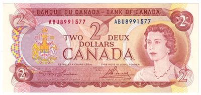 BC-47a-i 1974 Canada $2 Lawson-Bouey, ABU, UNC