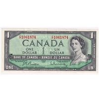 BC-37b-i 1954 Canada $1 Beattie-Rasminsky, F/P, VF-EF