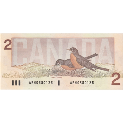 BC-55a 1986 Canada $2 Crow-Bouey, ARH, CUNC