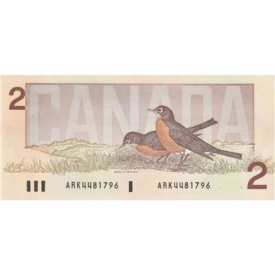 BC-55a 1986 Canada $2 Crow-Bouey, ARK, UNC