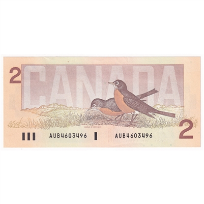 BC-55a 1986 Canada $2 Crow-Bouey, AUB, AU-UNC