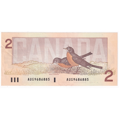 BC-55a 1986 Canada $2 Crow-Bouey, AUG, AU