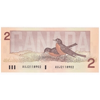 BC-55a 1986 Canada $2 Crow-Bouey, AUJ, AU-UNC