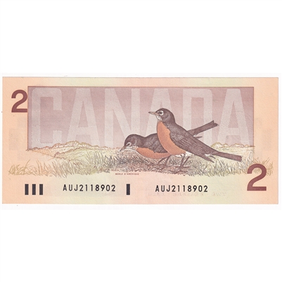 BC-55a 1986 Canada $2 Crow-Bouey, AUJ, AU-UNC