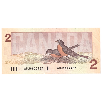 BC-55a 1986 Canada $2 Crow-Bouey, AUJ, VF