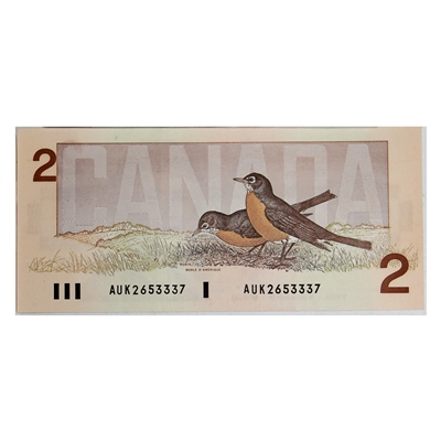 BC-55a 1986 Canada $2 Crow-Bouey, AUK, EF