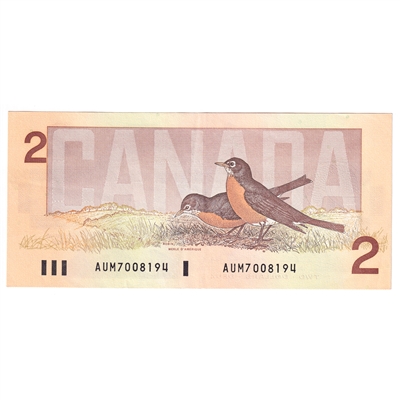 BC-55a 1986 Canada $2 Crow-Bouey, AUM, EF
