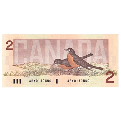 BC-55aA 1986 Canada $2 Crow-Bouey, ARX, Below 1.26M, AU-UNC