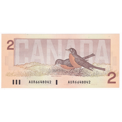 BC-55b 1986 Canada $2 Thiessen-Crow, AUR, UNC