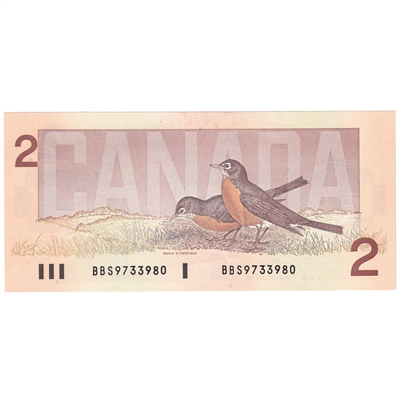 BC-55b 1986 Canada $2 Thiessen-Crow, BBS, AU