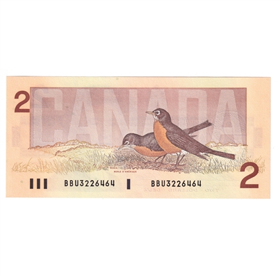 BC-55b 1986 Canada $2 Thiessen-Crow, BBU, CUNC