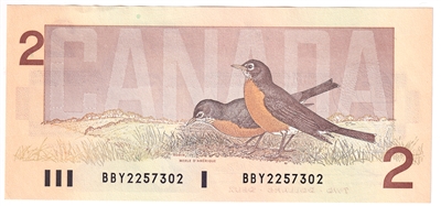 BC-55b 1986 Canada $2 Thiessen-Crow, BBY, AU-UNC