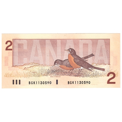 BC-55b 1986 Canada $2 Thiessen-Crow, BGK, UNC