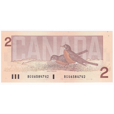 BC-55b 1986 Canada $2 Thiessen-Crow, BGU, CUNC