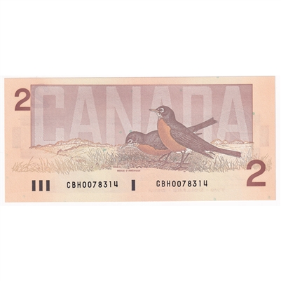 BC-55b 1986 Canada $2 Thiessen-Crow, CBH, AU-UNC