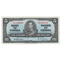 BC-23b 1937 Canada $5 Gordon-Towers, R/C, VF-EF