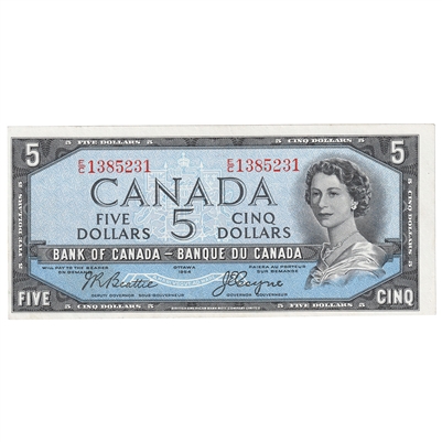 BC-31b 1954 Canada $5 Beattie-Coyne, Devil's Face, E/C, AU-UNC