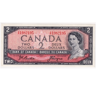 BC-38a 1954 Canada $2 Beattie-Coyne, A/R, UNC