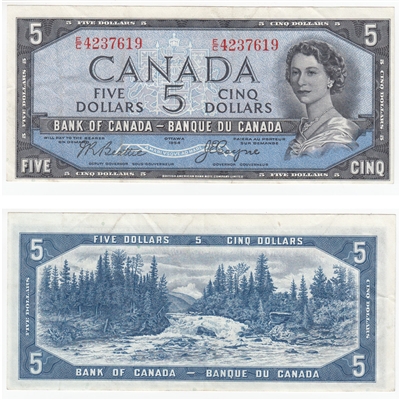 BC-31b 1954 Canada $5 Beattie-Coyne, Devil's Face, E/C, VF