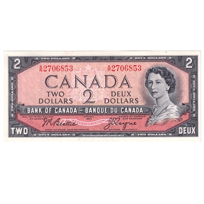 BC-38a 1954 Canada $2 Beattie-Coyne, A/R, AU-UNC