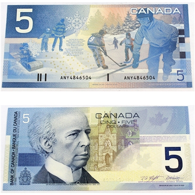 BC-62a 2001 Canada $5 Knight-Dodge, ANY, UNC