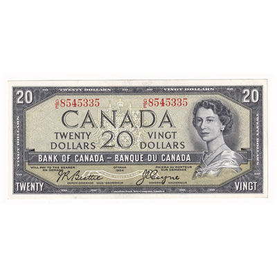 BC-41a 1954 Canada $20 Beattie-Coyne, H/E, EF-AU
