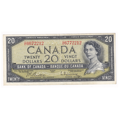 BC-41b 1954 Canada $20 Beattie-Rasminsky, M/E, AU-UNC