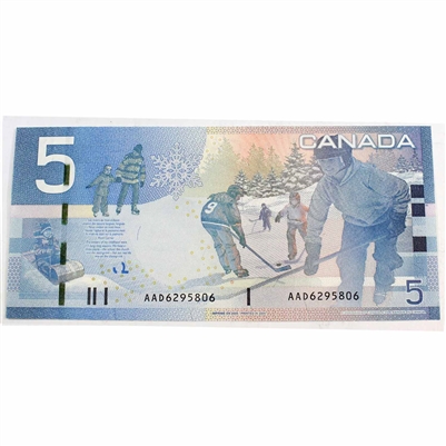 BC-67b 2009 Canada $5 Jenkins-Carney, AAD, CUNC