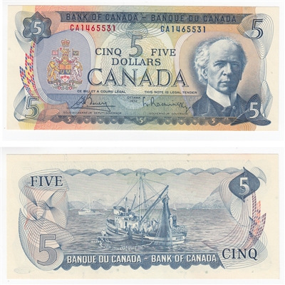 BC-48a 1972 Canada $5 Bouey-Rasminsky, CA, CUNC