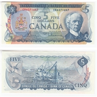 BC-48a 1972 Canada $5 Bouey-Rasminsky, CB, AU-UNC