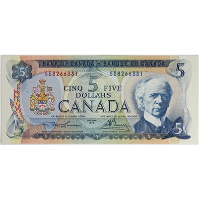 BC-48b 1972 Canada $5 Lawson-Bouey, SD, UNC