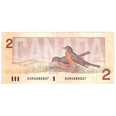 BC-55a 1986 Canada $2 Crow-Bouey, AUM, VF