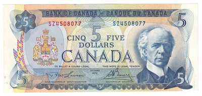 BC-48b 1972 Canada $5 Lawson-Bouey, SZ, UNC