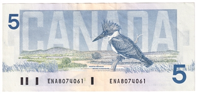 BC-56a 1986 Canada $5 Crow-Bouey, ENA, EF-AU