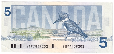 BC-56a 1986 Canada $5 Crow-Bouey, ENC, AU