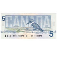 BC-56a 1986 Canada $5 Crow-Bouey, ENC, AU-UNC